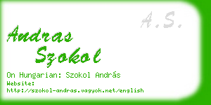 andras szokol business card